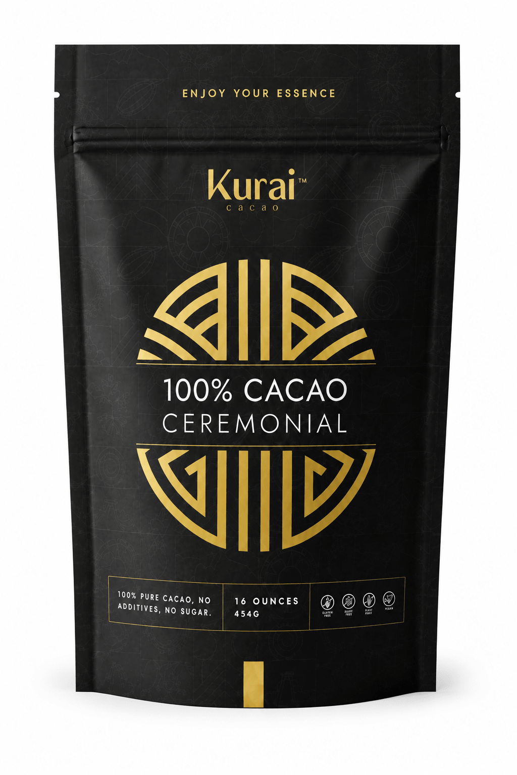 Kurai Pure Ceremonial Cacao | 100% Criollo Cacao from Peru - Kurai CacaoKurai Pure Ceremonial Cacao | 100% Criollo Cacao from PeruKurai CacaoKurai Cacao8600138716043 ozKurai 100% Cacao Ceremonial packaging on a white background